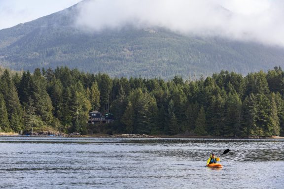 Kayaking off Vancouver Island